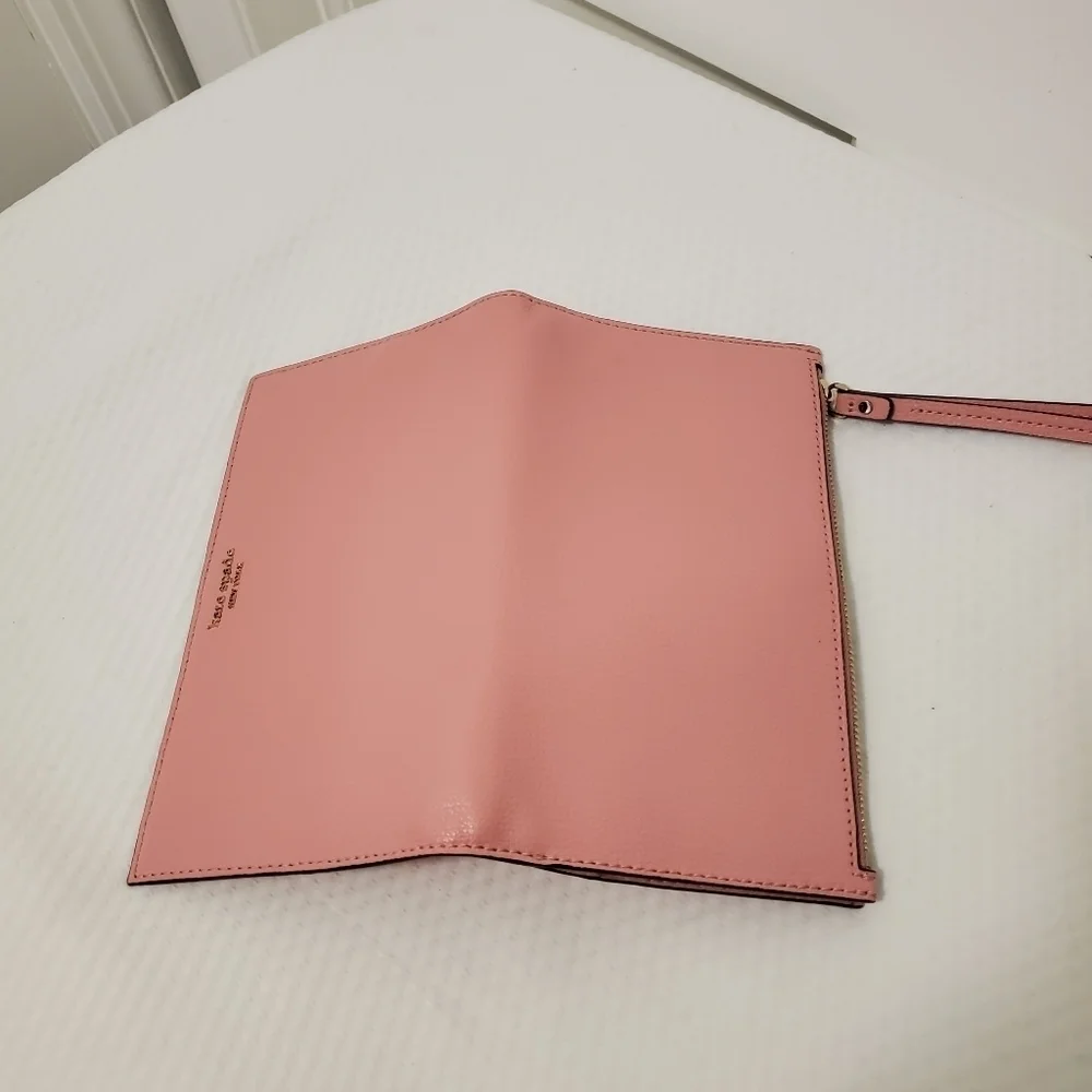 EC Kate Spade Pink Safiano Leather Wristlet/Wallet, Colorful